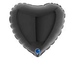 4" Grabo Heart Black Foil