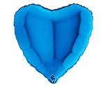 9" Grabo Heart Blue Foil