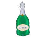 36" Grabo Glitter Holographic Cheers Bottle Supershape