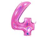 40" Grabo Glitter Holographic Fuxia Number 4