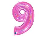 40" Grabo Glitter Holographic Fuxia Number 9