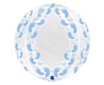 Transparent Globe 19" Blue Footprint - No Valve