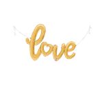 47" Betallic Gold Love Script Shape