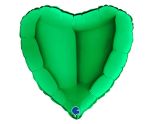 18" Grabo Heart Green Foil