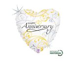 18" Betallic Filigree Anniversary Foil Balloon