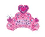 34" Betallic Happy Birthday Tiara Birthday Foil Balloon