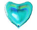 36" Grabo Glitter Holographic Tiffany Heart Foil Balloon