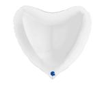 36" Grabo White Heart Foil Balloon