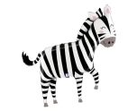 50" Betallic Jungle Zebra Foil Balloon