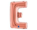 14" Rose Gold Letter E Grabo Foil Balloon