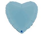 18" Grabo Heart Matte Blue Foil