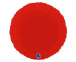 18" Grabo Round Matte Red Foil