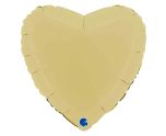18" Grabo Heart Matte Yellow Foil