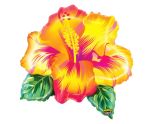 31" Betallic Mighty Tropical Flower Yellow Foil Balloon