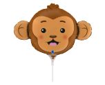 Mini Monkey Head Grabo Foil Balloon