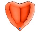 18" Grabo Heart Orange Foil