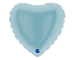 4" Grabo Heart Pastel Blue Foil
