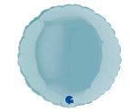 9" Grabo Round Pastel Blue Foil