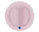 4" Grabo Round Pastel Pink Foil