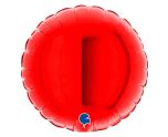 4" Grabo Round Red Foil
