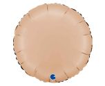 18" Grabo Round Satin Nude Foil