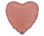18" Grabo Heart Satin Rose Gold Foil