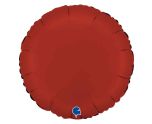 18" Grabo Round Satin Ruby Red Foil