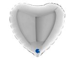 4" Grabo Heart Silver Foil