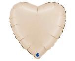 18" Grabo Heart Satin Cream Foil