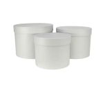 Grey Hat Box Set of 3 (Largest D19 x H14.4cm)