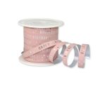 Happy Birthday 10mm x 100mm Ribbon Dusty Rose