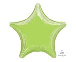 17" Metallic Lime Green Star Foil Balloon Anagram - Unpackaged