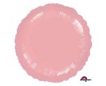 17" Metallic Pearl Pastel Pink Round Foil Balloon Anagram - Unpackaged