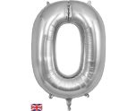 34" Silver Number 0 Oaktree