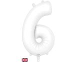 34" Matte White 6 Oaktree