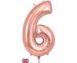 34" Rose Gold Number 6 Oaktree