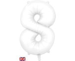 34" Matte White 8 Oaktree