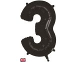 34" Black Number 3 Oaktree