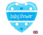 18" Oaktree Baby Shower Blue Heart