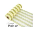 Eleganza Deco Mesh Gold/Ivory Stripe - 25cm x 9.1m