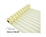 Eleganza Deco Mesh Metallic Stripe Gold/Ivory - 53cm x 9.1m
