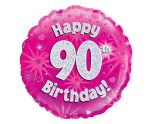 18" Oaktree 90th Birthday Pink Round