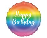 18" Oaktree Happy Birthday Rainbow Round