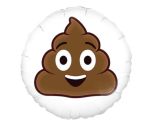 18" Oaktree Smiling Poop Emoji Round