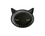 Cat Paper Plates Black 6ct