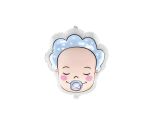 Party Deco Blue Baby Head Balloon