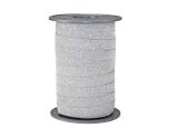Poly Glitter Silver Ribbon 10mm x 100m