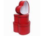 Red Heart with Black Trim Hat Box Set (x3)