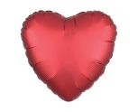 17" Sangria Heart Satin Luxe Foil Balloon Anagram - Unpackaged
