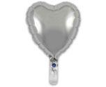 9" Oaktree Silver Heart Foil